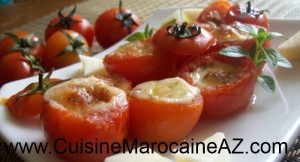 cuisine marocaine Tomates cerise au mozzarella au four