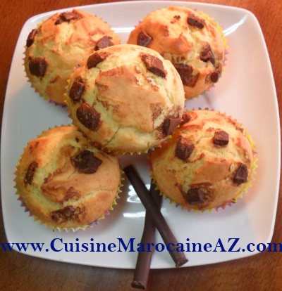 cuisine marocaine muffins aux brisures de chocolat