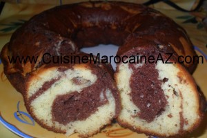cuisine marocaine cake marbré